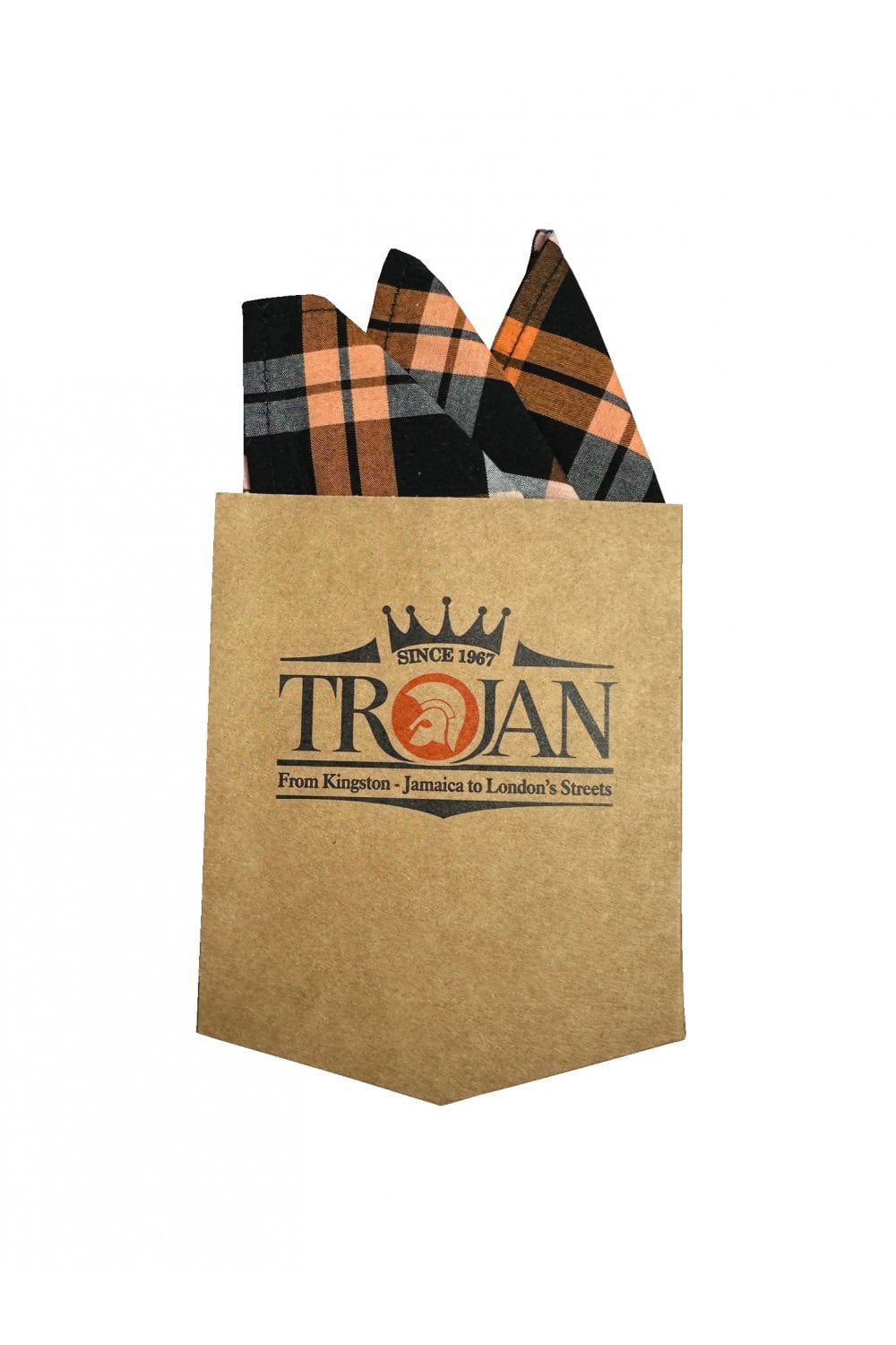 Trojan Records Men's TC1034 SS Windowpane Check Shirt Trojan