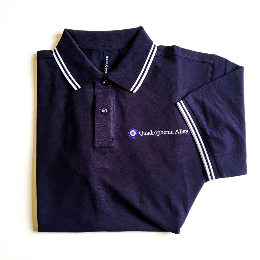 Quadrophenia Alley Men's Exclusive Target Polo Shirt Navy/White